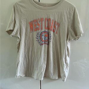 Old Navy Tan Graphic Tee Relaxed Fit